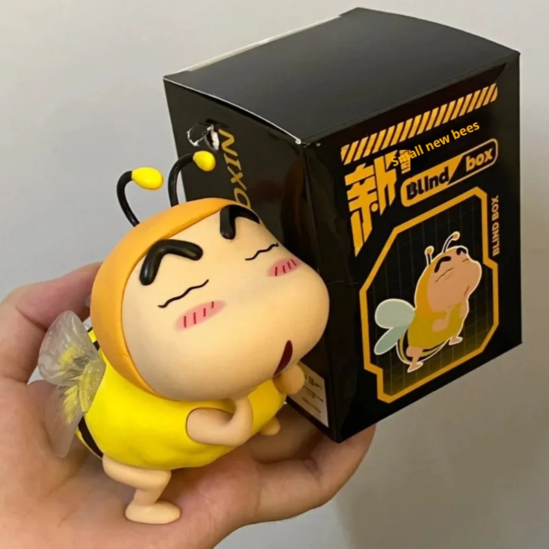 New Crayon Shin-Chan Cos Bee 8cm Mini Toys Anime Figures Kawaii Doll Collection Model Gk Statue Ornaments Car Decor Kids Gifts