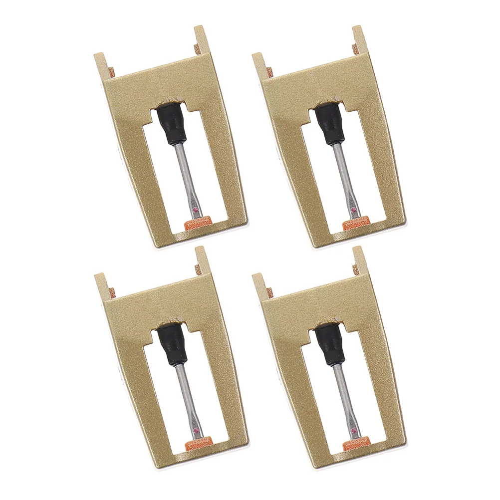 

4pcs Turntable Needle Replacement Aluminum Arm Stylus For Vinyl Records Universal Vintage Phonograph Needles Compatible Record