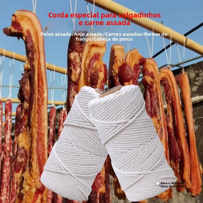 white-cotton-thread-sausage-binding-rope-pig's-hoof-tie-knot-zongzi-binding-home-use-drying-smoked-meat-sausage-hanging-rope