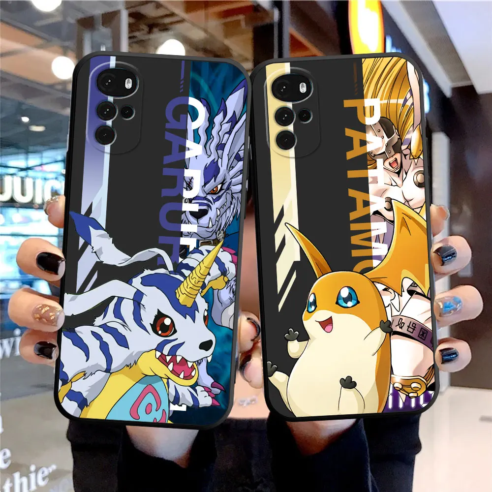 Case for Motorola Moto G30 G51 G60 G71 G22 G32 G52 G72 G53 G73 Edge 20 30 40 Pro Digital Monster Digimon Cover