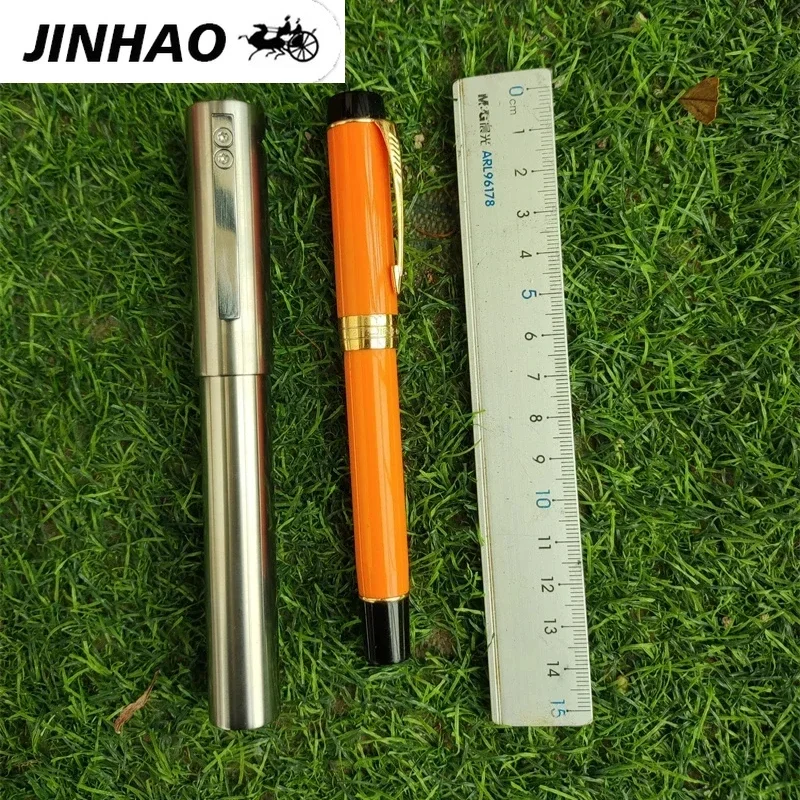 

Limited Wingsung Jinhao Titanium Alloy Full Metal Fountain Pen Large No.8 No.9 Nib Smooth Writing President Business Office Gift