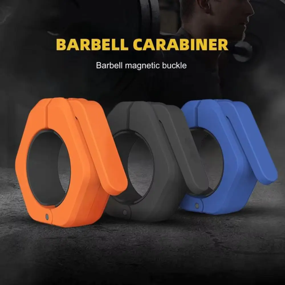 Magnetic Weightlifting Barbell Clamps Quick Release Deadlift Barbell Spin Lock Universal Hexagon Barbell Collars Weightlifting