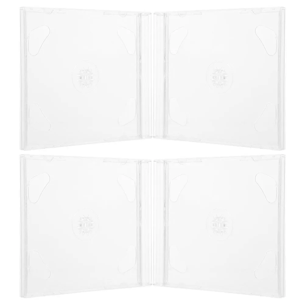 

4Pcs Disc Storage Boxes Sturdy Cd Case Organizer Portable Dvd Disc Holder Protective Containers Cd Box Dvd Case