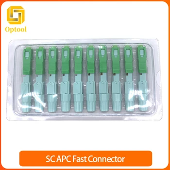 SC Fiber Connector APC Single Mode Optical Quick Connector FTTH Tool Cold Connection Fiber Optic Connector SC APC Free Shipping