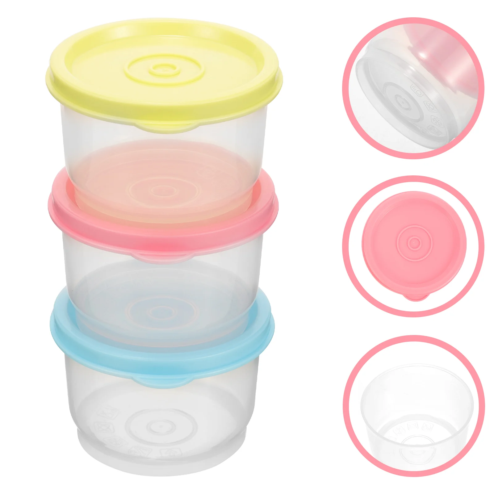 

12 pcs Food Crisper Mini Storage Box Infant Microwave Oven Crisper for Baby Kids (Random Color 150m)