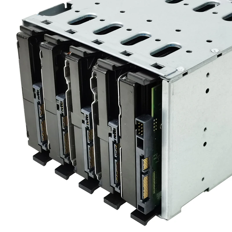 Imagem -03 - Grande Capacidade Hdd Hard Drive Gaiola Rack Sata Hard Drive Disk Tray 2x 5.25 in 5x 3.5 in Sas