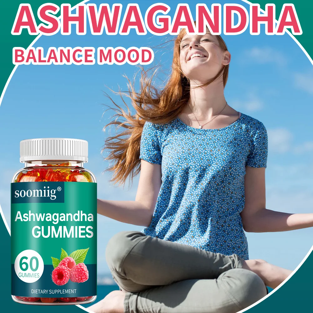 KSM-66 Ashwagandha Gummies - تحسين النوم، وتخفيف التوتر، ودعم المناعة، والاسترخاء، والمزاج والصحة المعرفية