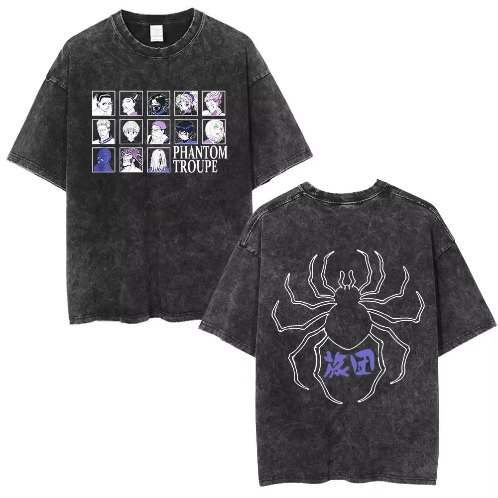 Hunter X Hunter Phantom Troupe Anime T‑Shirt, Graphic Print Unisex Casual Oversized Short Sleeve Streetwear Fashion Tees