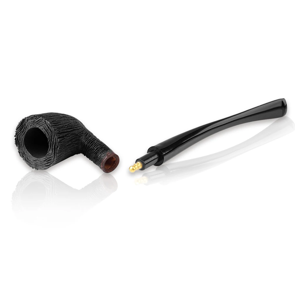 HOT MUXIANG Classic Long Stem Briar Wood Smoking Pipe Tobacco Fit For 3MM 9MM Filter Bent Wooden Pipe High Quality Birthday Gift