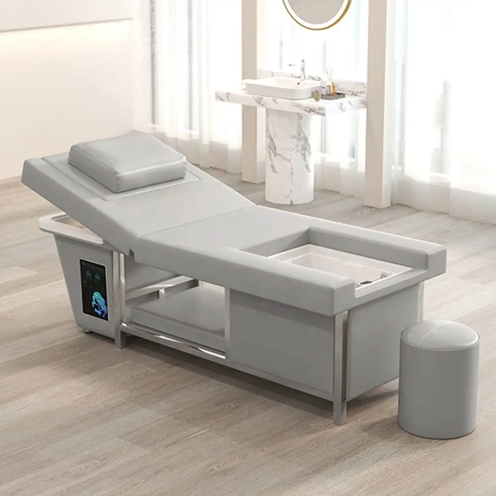 Multifunction Shampoo Bed Sink Foot Bath Head Therapy Washing Chair Electric Chair Head Treatment Shampoo Bed With Foot Spa