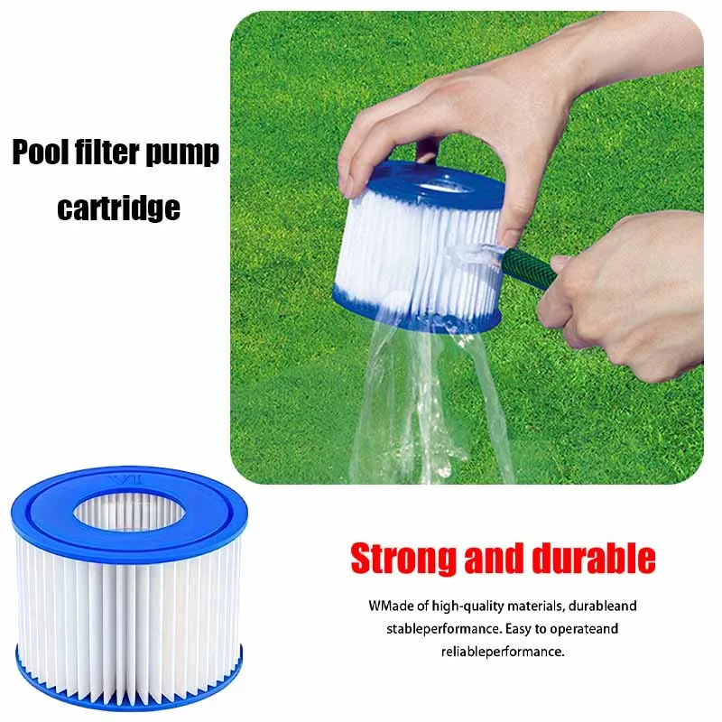 Cartucho de Filtro para Jacuzzi Tamaño VI Compatible con Bestway Lay-Z-Spa Intex, Coleman SaluSpa 90352E 58323, Filtros para Jacuzzi