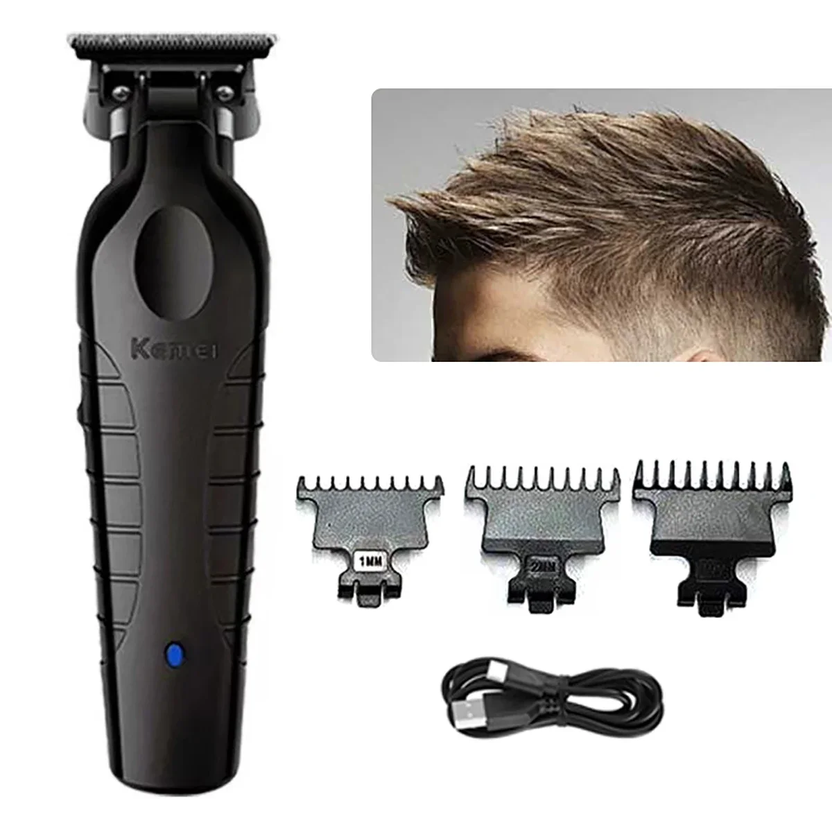 Kemei 2299 Professional Electric Barber Electric Trimmer Professional Hair Máquina De Barba Masculina Acabamento De Corte De