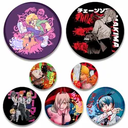 Anime Icons Enamel Pins Badge Chainsaw Man Makima Pochita Brooches Handmade Brooch for Clothing Lapel Pins Backpack Jewelry Gift