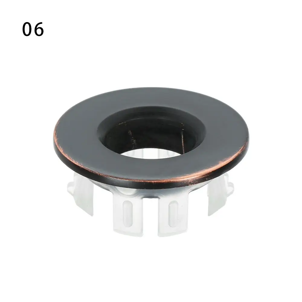 Faucet Bathroom Round Ring Sink Hole Cover Trim Ring Cap Overflow Covers Basin Insert Replacement
