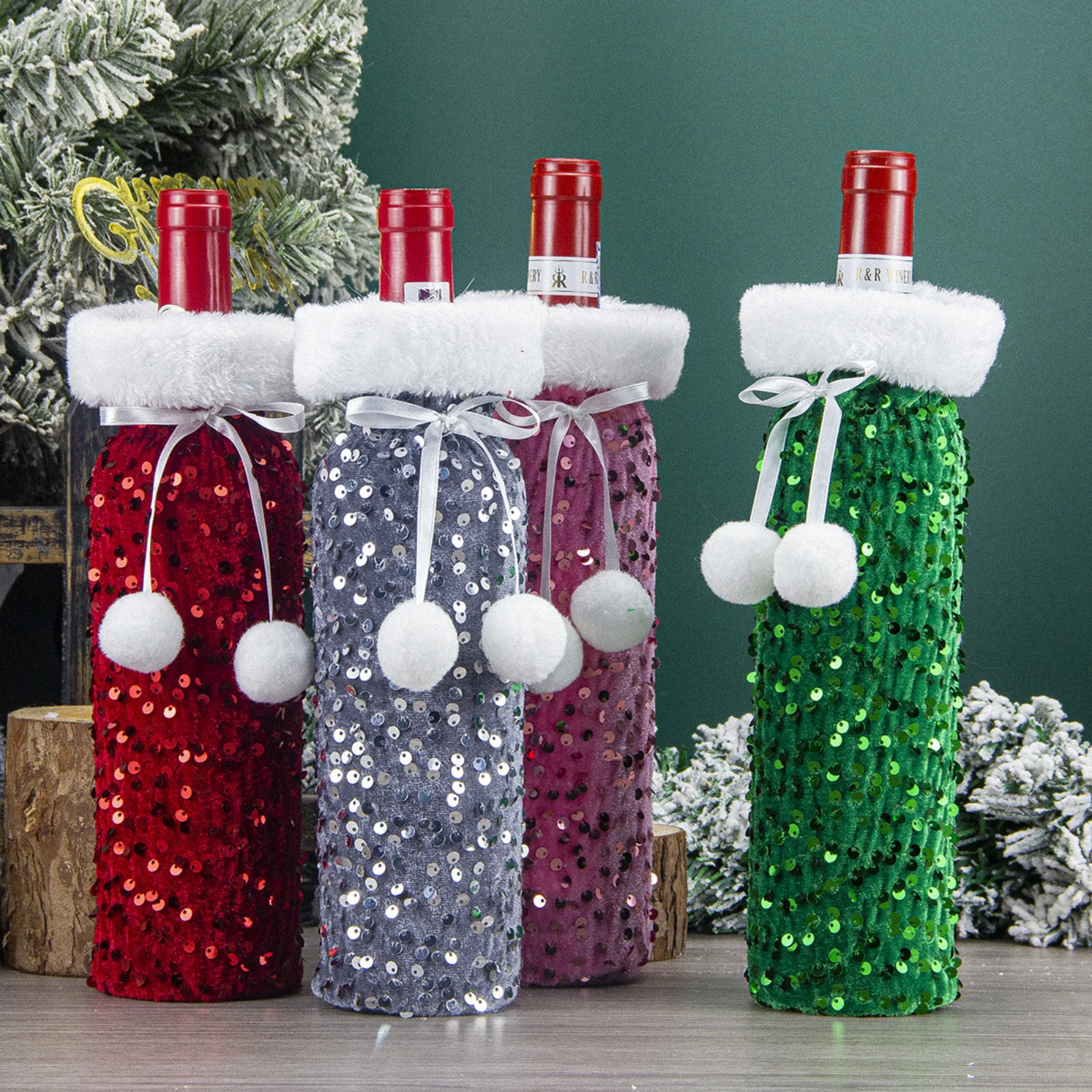 Cute Xmas Wine Bott… - image