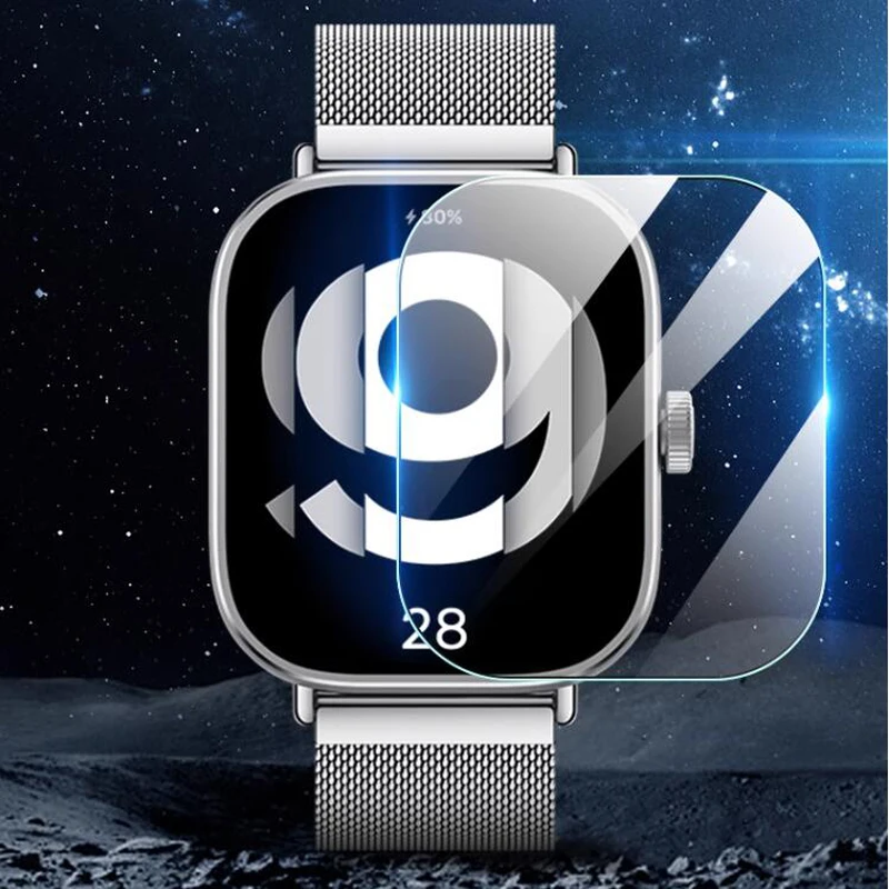 Película protectora transparente de vidrio templado duro para reloj inteligente Redmi 4, cubierta protectora de pantalla, Accesorios inteligentes