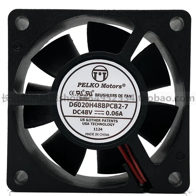 for PELKO Motors D6020H48BPCB2-7 6020 48V 0.06A Ultra-quiet cooling fan