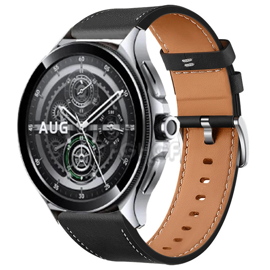 Leather Strap For Xiaomi Watch 2 Pro/S3/S1 Active/S2 42 46mm Smart Watch Band Replacement Bracelet For Mi Watch Color 2 Correa