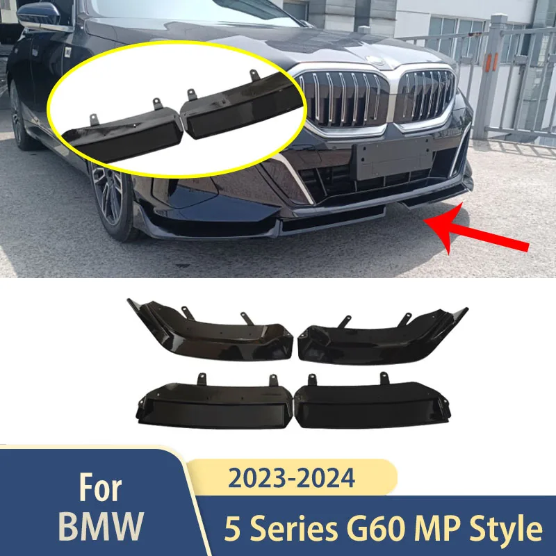 

MP Style 2023 To 2024 For BMW 5 Series G60 Front Bumper Lip Spoiler Accessories Car Exterior Splitter Diffuser Tuning Body Kits