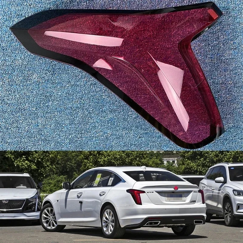 

For Cadillac CT5 2020 2021 2022 2023 Car Accessories Taillight Shell Red black white Tail Lamp Cover Turn Signal Stop Mask