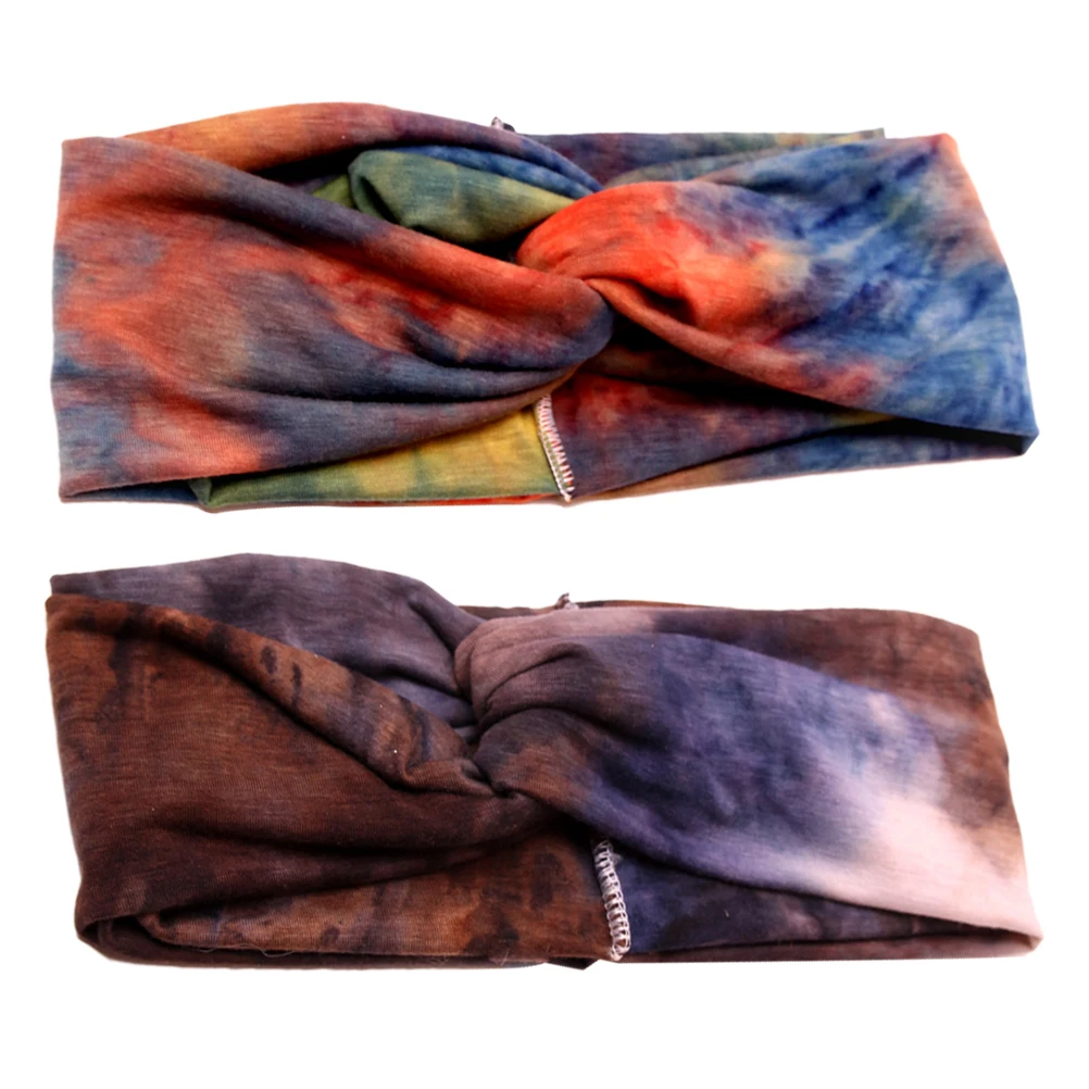 

2Pcs Sports Hairb Elastic Yoga Headwear Running Headb Absorb Sweat Keep Hair Off Face Gym Accessories Bohemian Headscarf