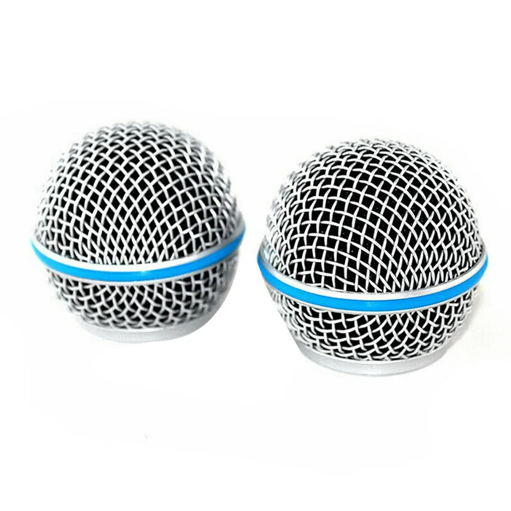 2PCS Microfoon Grill Mic Grille Vervanging Mic Ball Mesh voor Beta58A SM58 Pgx24 Slx24