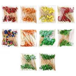 Fork Salad Vegetable Sticks Toothpick Skewer Food Fruit Cocktail Decor Handmade Toothpicks Bamboo Picks Fruit Sticks