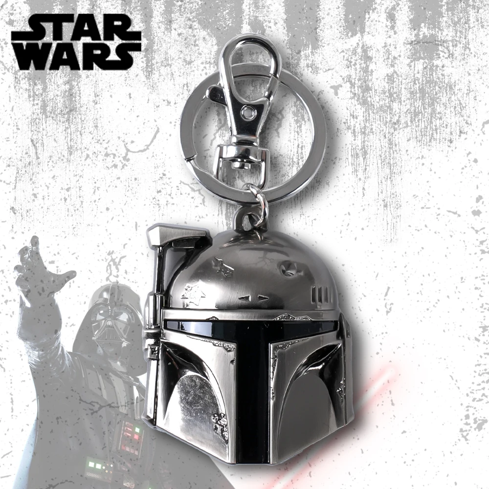 1 llavero de peltre Boba Fett con licencia oficial de Star Wars, llavero de Metal, figura coleccionable, llavero, bolso, cartera, mochila