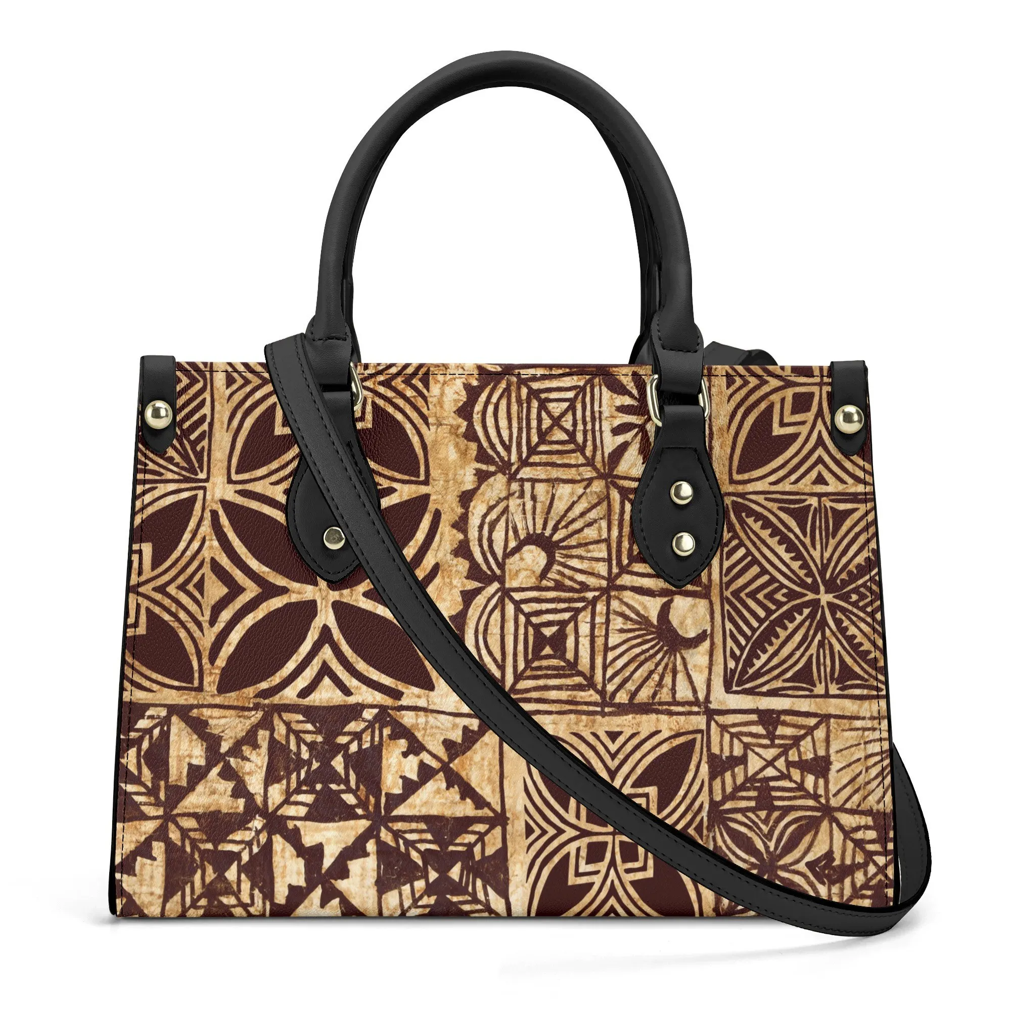 

Полинезийская женская сумка через плечо с индивидуальным узором, модная, элегантная, высококачественная, прочная, износостойкая, вместительная сумка-тоут