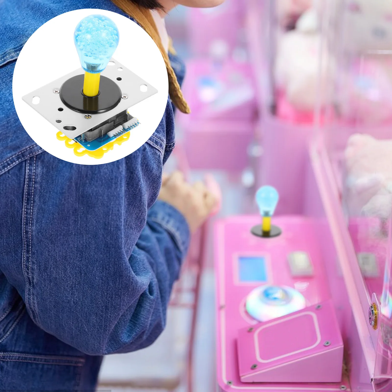 

Game Stick Game Joystick Replacement with Micro Circuit Board for Smooth Control Compatible with Simulation Games