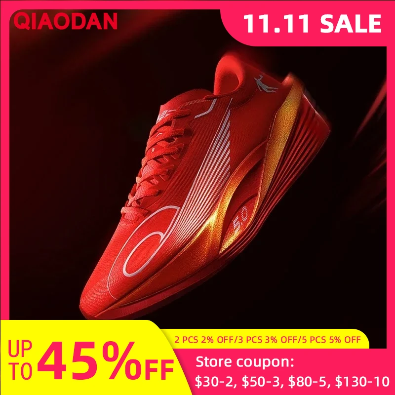 

Мужские кроссовки QIAODAN Feiying PB5.0, новинка 2025, сверхлегкие амортизирующие спортивные кроссовки из карбоновой пластины для пешего туризма QDB023252299