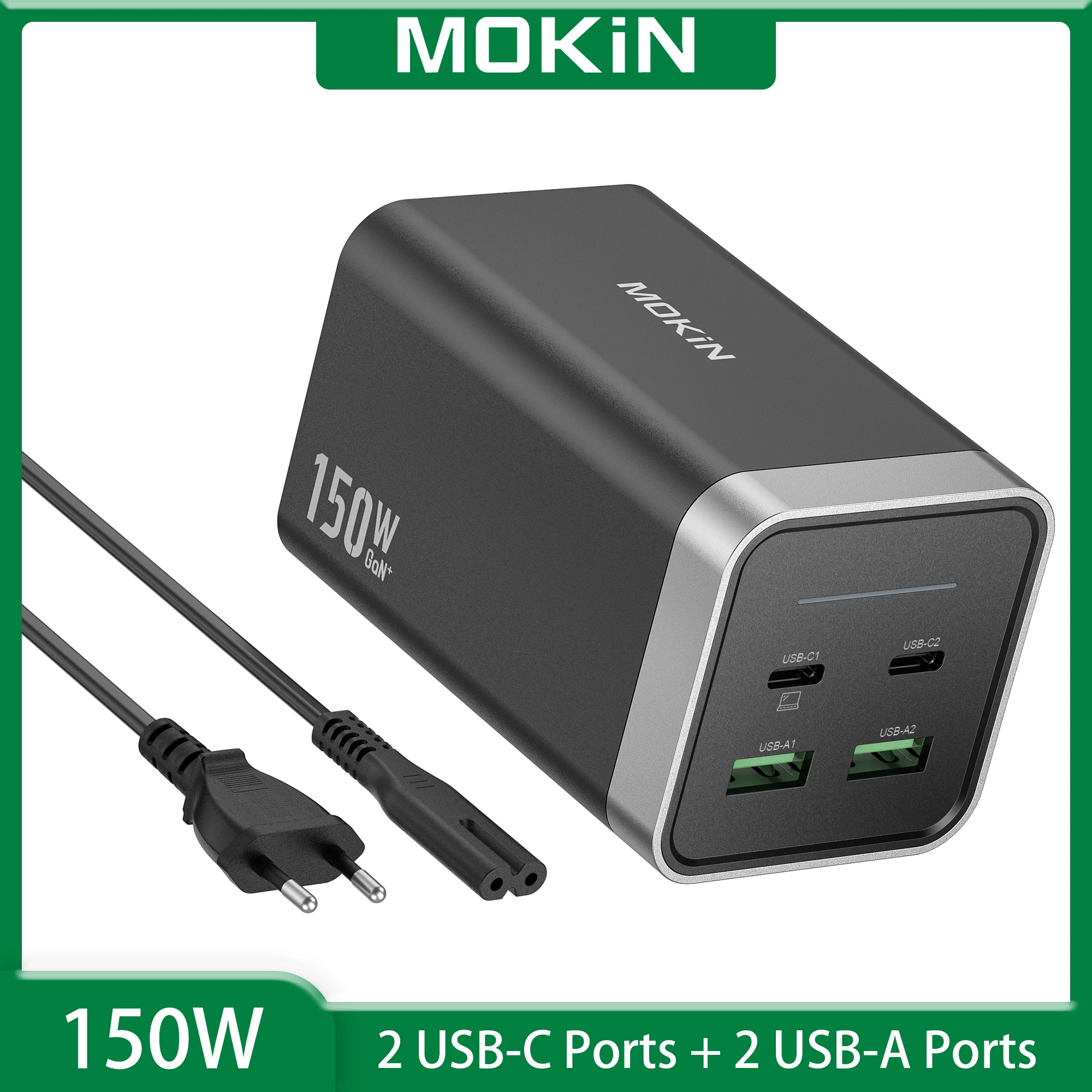 

MOKiN 150 Вт USB C Быстрое зарядное устройство 4 порта PD3.0 QC3.0 Настенный адаптер Супер быстрая зарядка для MacBook iPhone Samsung Ipad Xiaomi Huawei