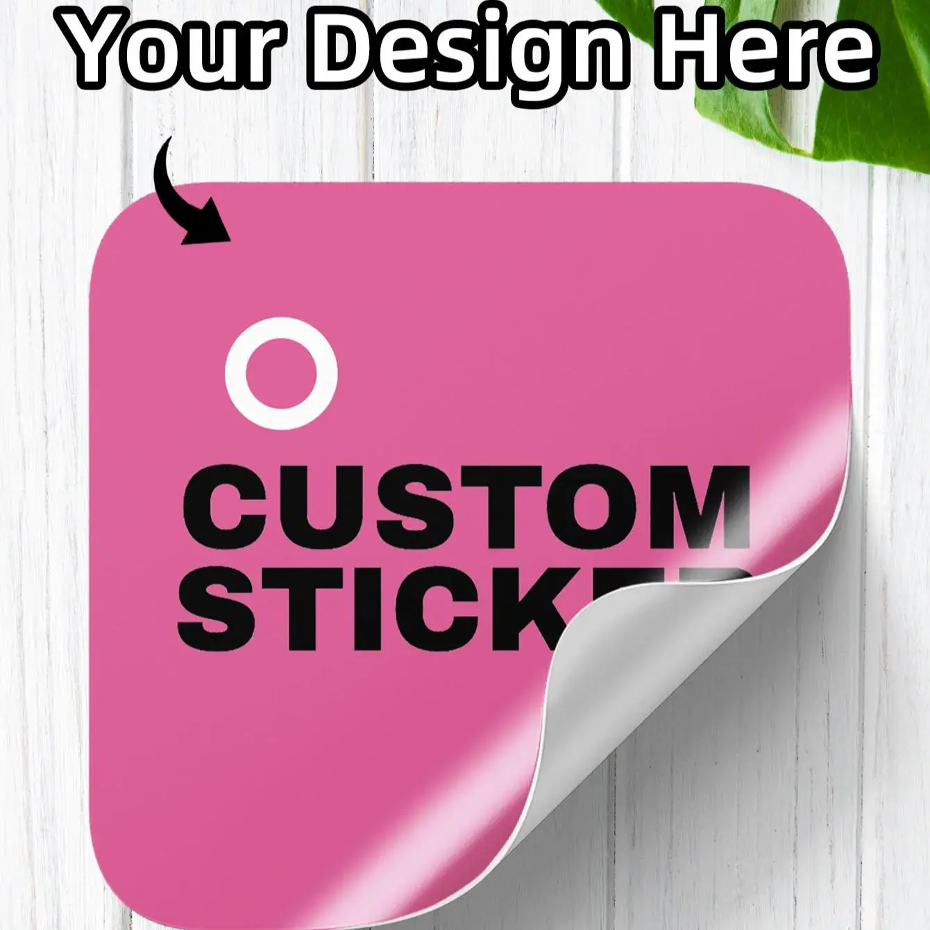 

1/70/120 pcs Custom Square PVC Stickers Waterproof Personalized for Party, Label, Packaging