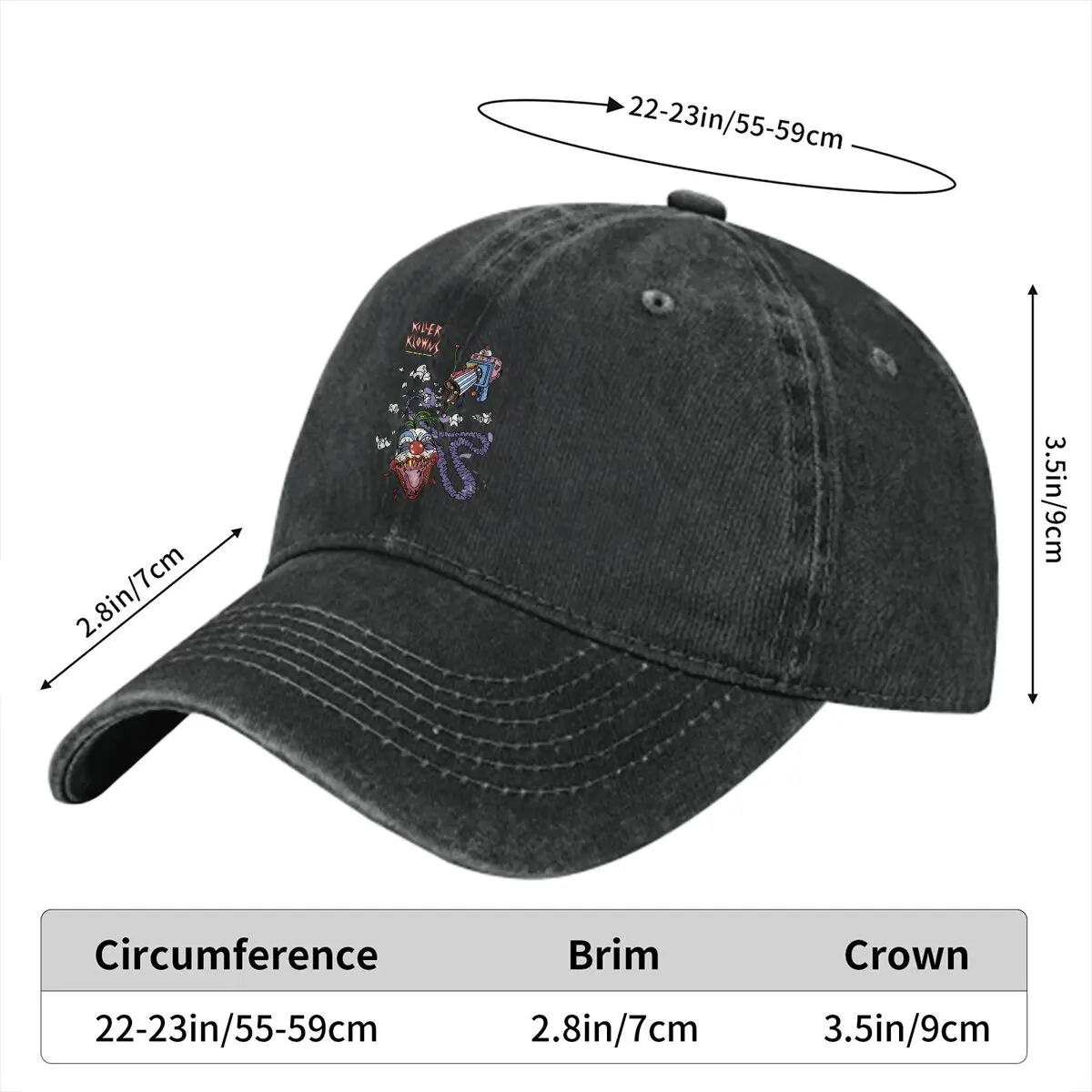 Baby Baseball Caps Peaked Cap Killer Klowns from Outer Space Sun Shade Hats for Men Women