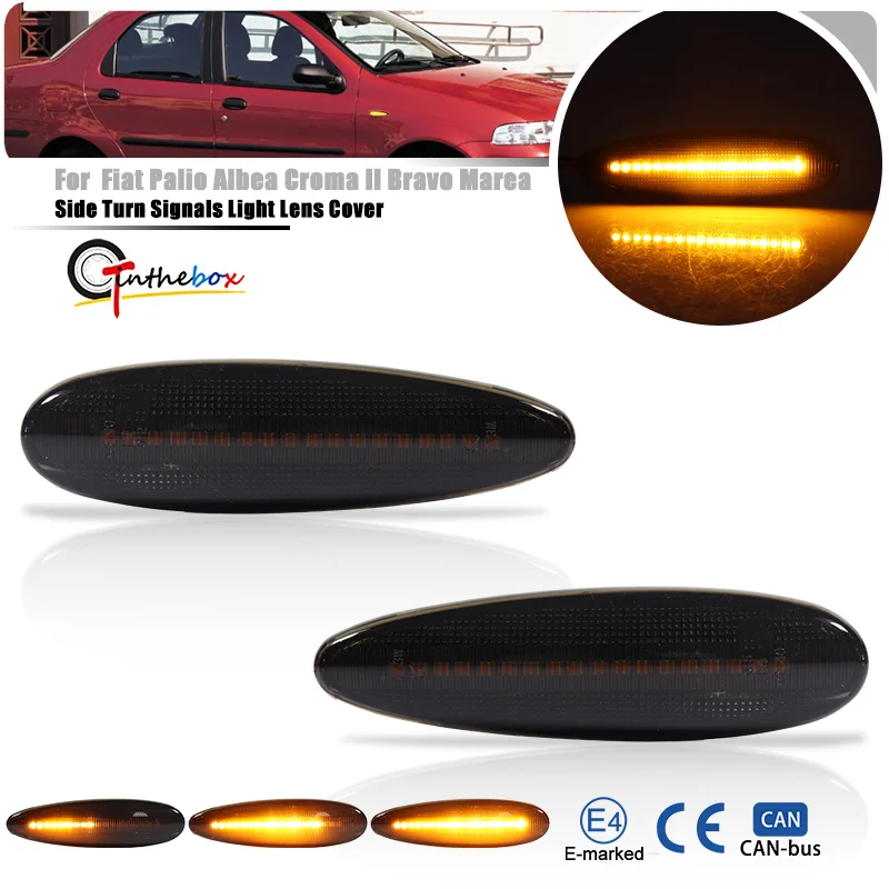 

LED Dynamic Car Blinker Side Marker Turn Signal Lights Lamp For Fiat Palio Albea Croma II Bravo Marea Maserati 4200 Accessories