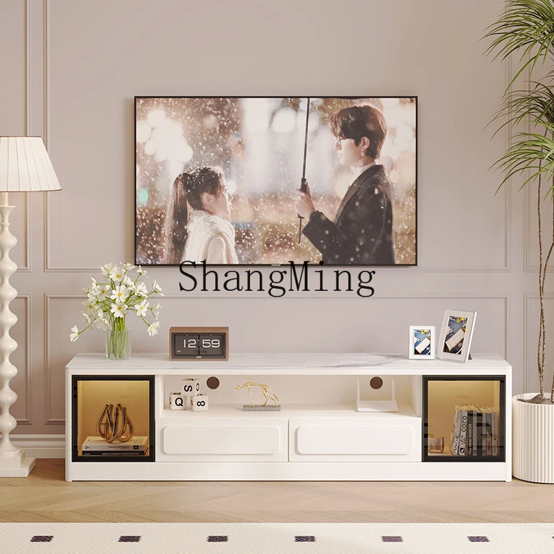 

DHY Cream Wind TV Cabinet Floor-to-ceiling TV storage corridor aisle locker
