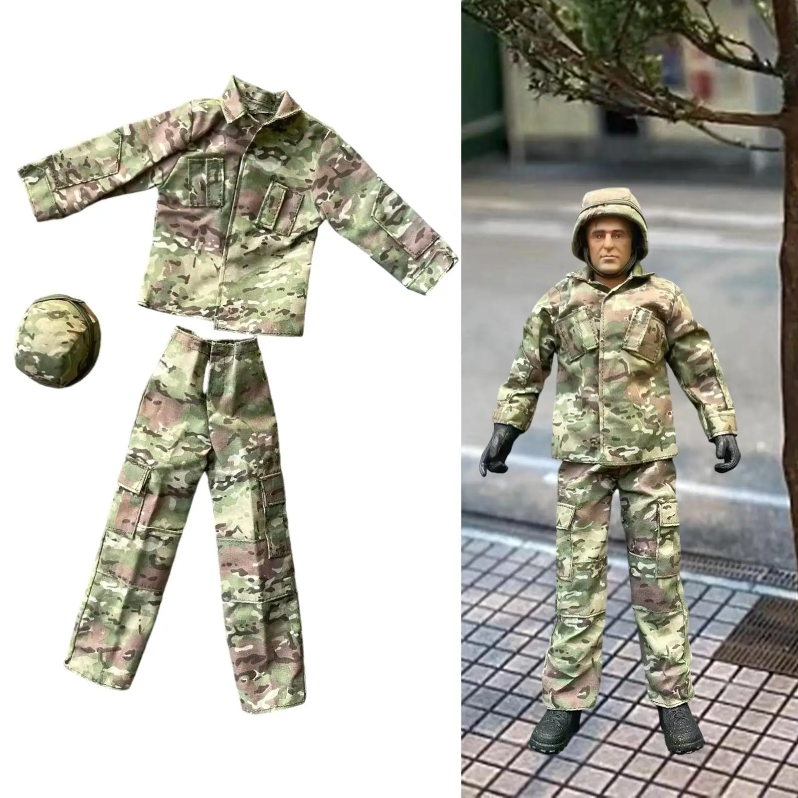 Ropa para figuras de acción 1:6, conjunto de uniforme, ropa para muñecas, ropa en miniatura, modelo de abrigo y pantalones, para figura de acción de muñeco masculino de 12 pulgadas