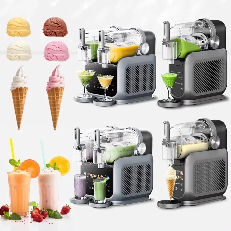 

1.8L*2 Automatic Automatic Home Slushie Machine Frozen Drink Ice Machine Beverages Wine Sleek Slushy Maker 8 In 1