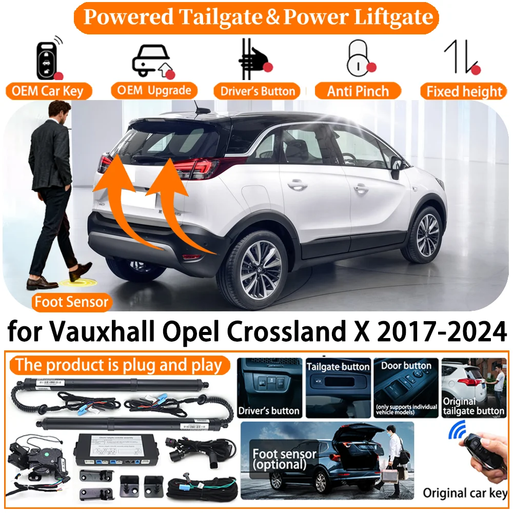 

Car Smart Powered Tailgate system for Vauxhall Opel Crossland X 2017-2024 Automatic Electric Power Tailgate Tail Gate Lift kit