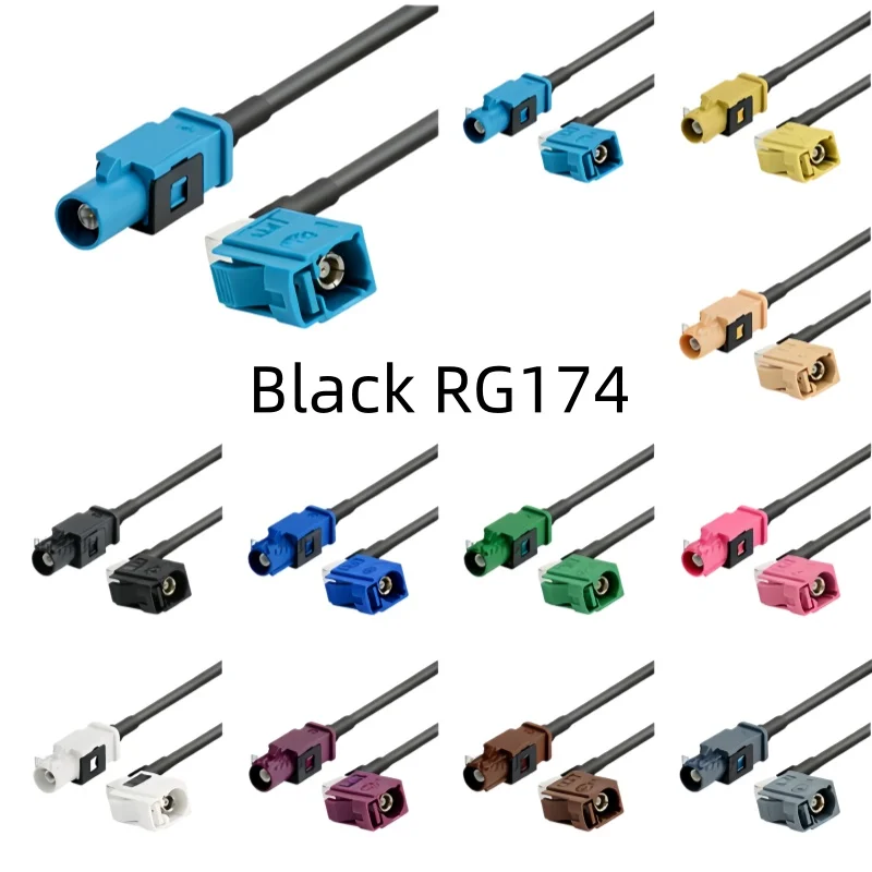 FAKRA Universal Z-Type Extended Male to Female Elbow GPS Antenna Extension Fakra-JK Adapter RG316/RG174 Cable Fakra ABCDEFGHIKZ