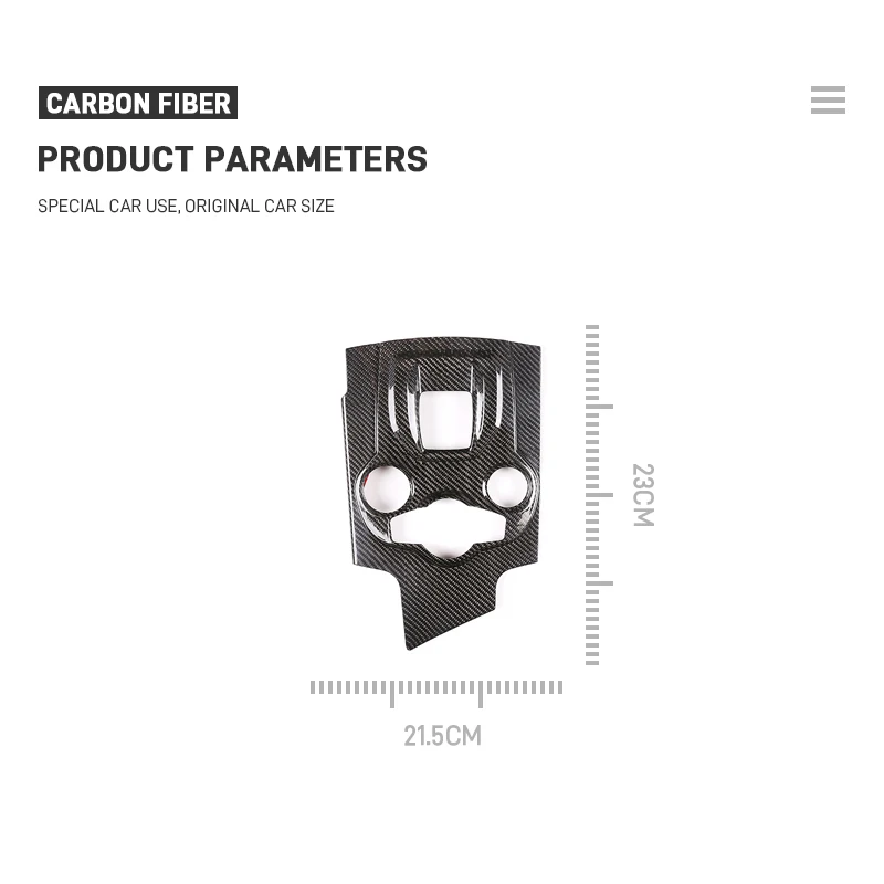 For Alfa Romeo Giulia 2017-2019 Real Carbon Fiber Car Center Console Gear Shift Panel Frame Cover Trim Car Interior Accessories