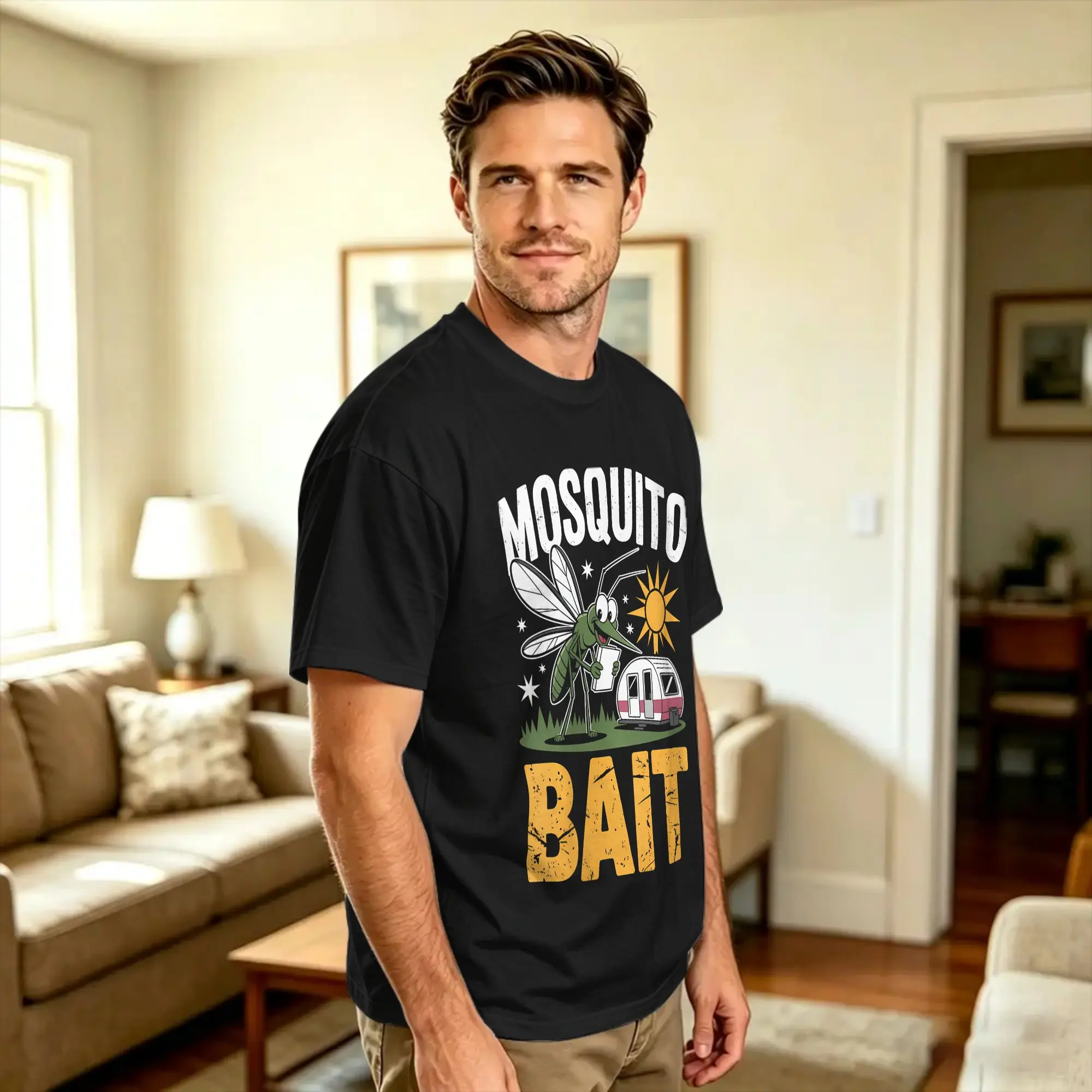Funny Mosquito Bait T Shirt Summer  Hipster T Shirts Cotton Crewneck Plus Size Clothes Short Sleeves Aesthetic Tops