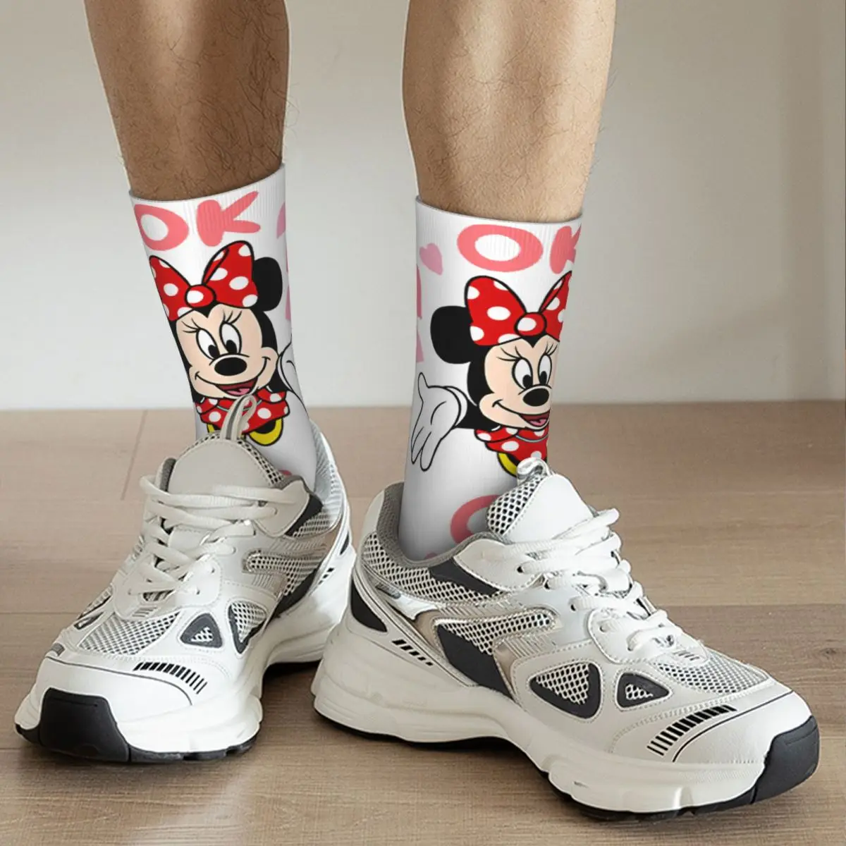 Cute Girl\'s Minnie Mouse Mickey Mouse Socks Funny Cartoon Merchandise Crew Socks Cute Birthday Present