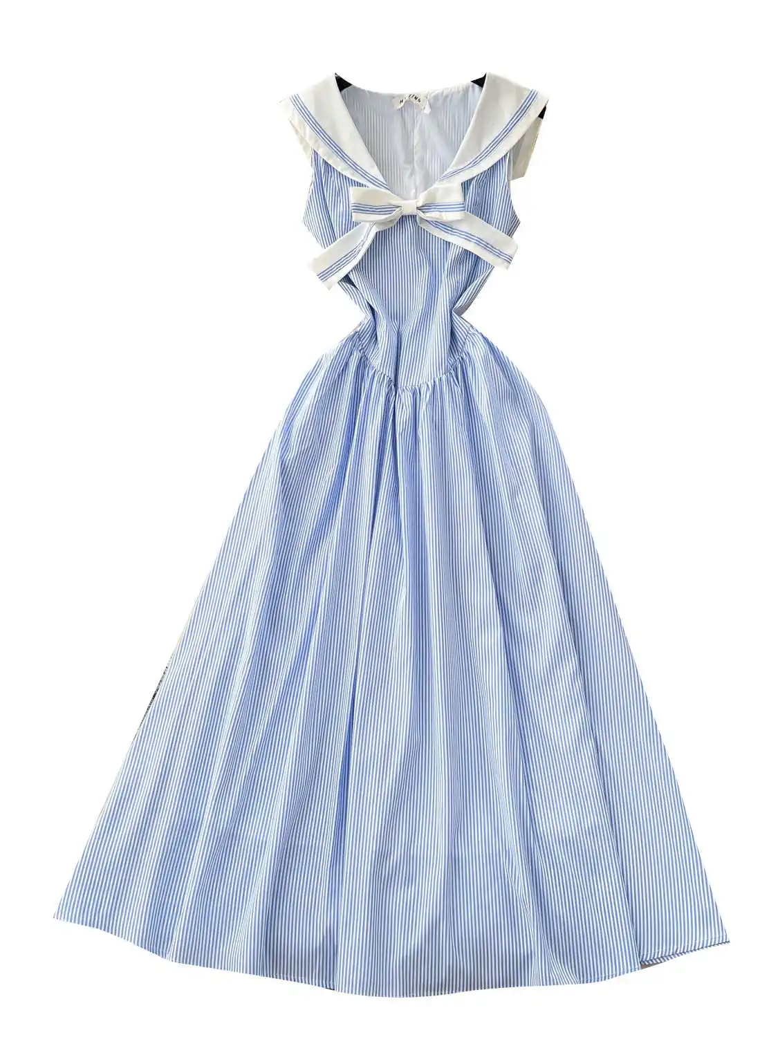 anne klein white and blue stripes bow dress Nova Slip Dress main image 1