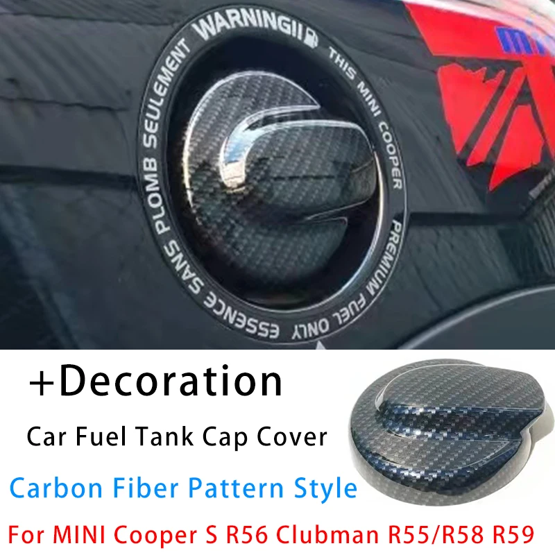 

Carbon Fiber Pattern Car Fuel Tank Cap Cover Sticker For M Coope r S J C W club R 55/56 Car-Styling Accessories
