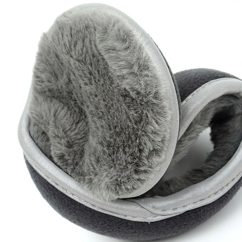 Mens Warm Ear Muffs Foldable Fleece Earmuffs Adjustable Windproof Cold Protection Winter Gear For Outdoor Cycling