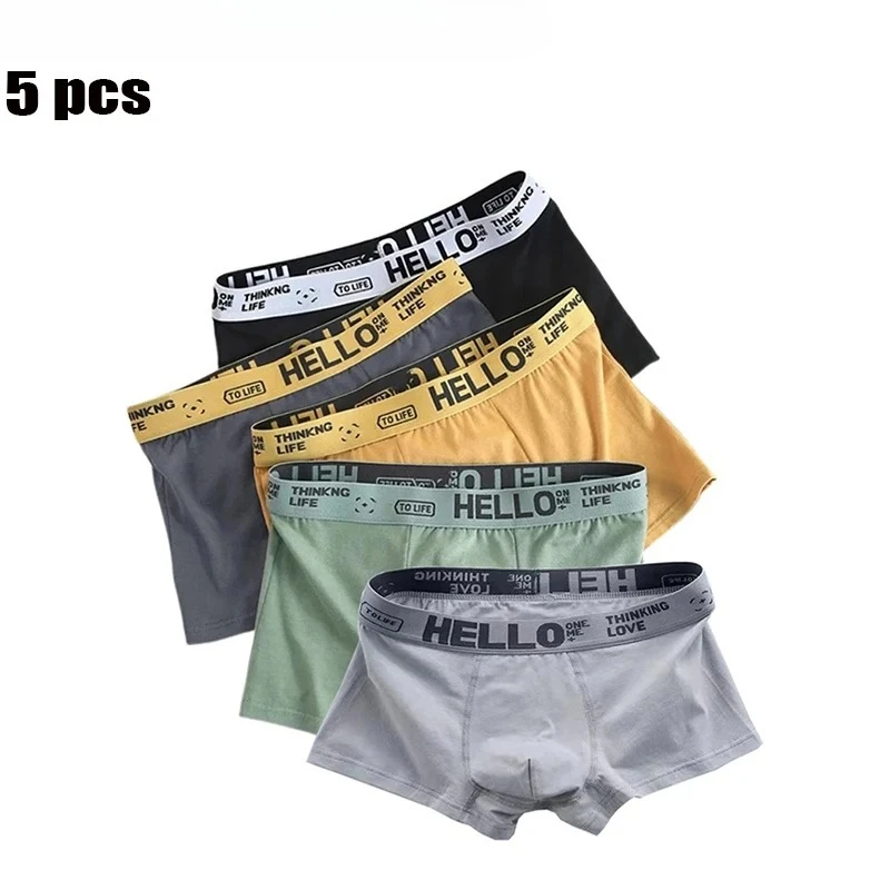 

5Pcs Mens Underwear Male Boxers Sexy Underpants Comfortable Breathable Fashion Boys Panties Underwear Boxershorts Men