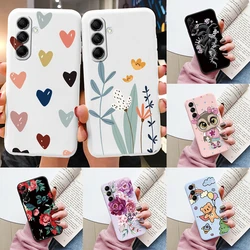 Case Funda For Samsung Galaxy M14 M34 M54 5G Cover Colorful Flower Heart Cartoon Soft TPU Couqe For Samsung M 14 Leopard Capa