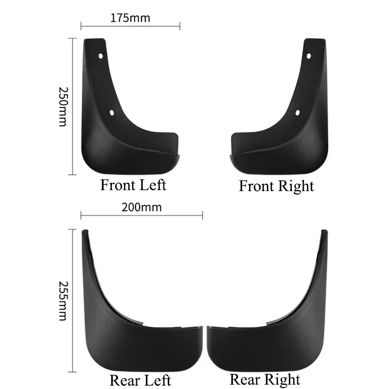 For Volkswagen VW Caddy 2K 2005~2014 2007 2010 2012 Car Mudflaps Splash Mud Flaps Front Rear Wheel Fender Flare Parts Accessorie