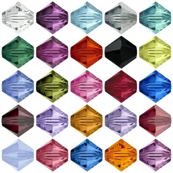 300pcs Exquisite 4mm Bicone Loose Crystal Beads For Jewelry Making Accessories 001-020